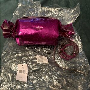 Kate Spade Metallic Purple Candy Shop Candy Wrapper Crossbody Bag